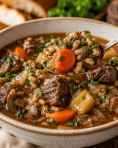 Generated image 2 for Beef Barley Soup - Easy Slow Cooker Recipe