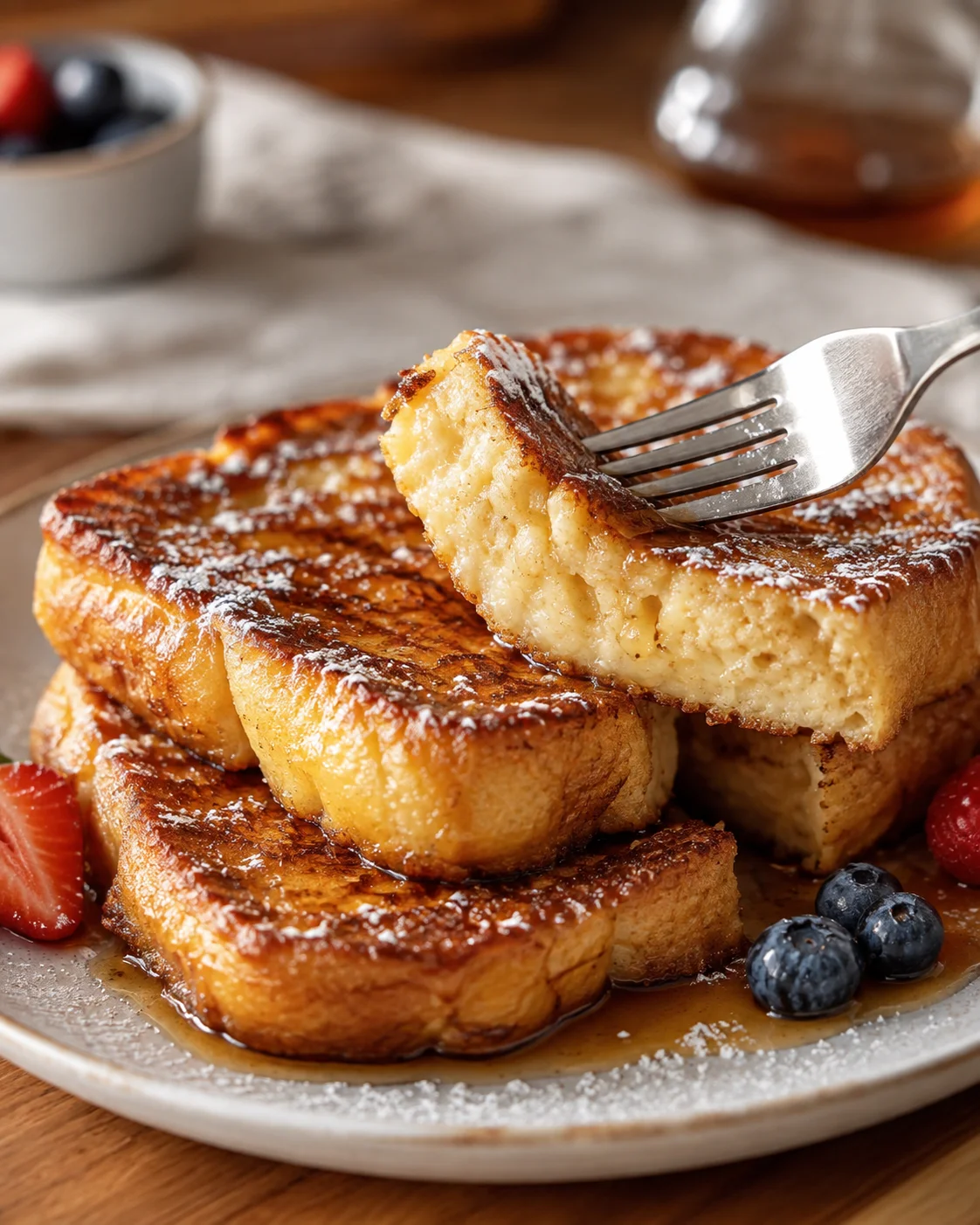 Golden crispy edges with soft, creamy inside on a served plate