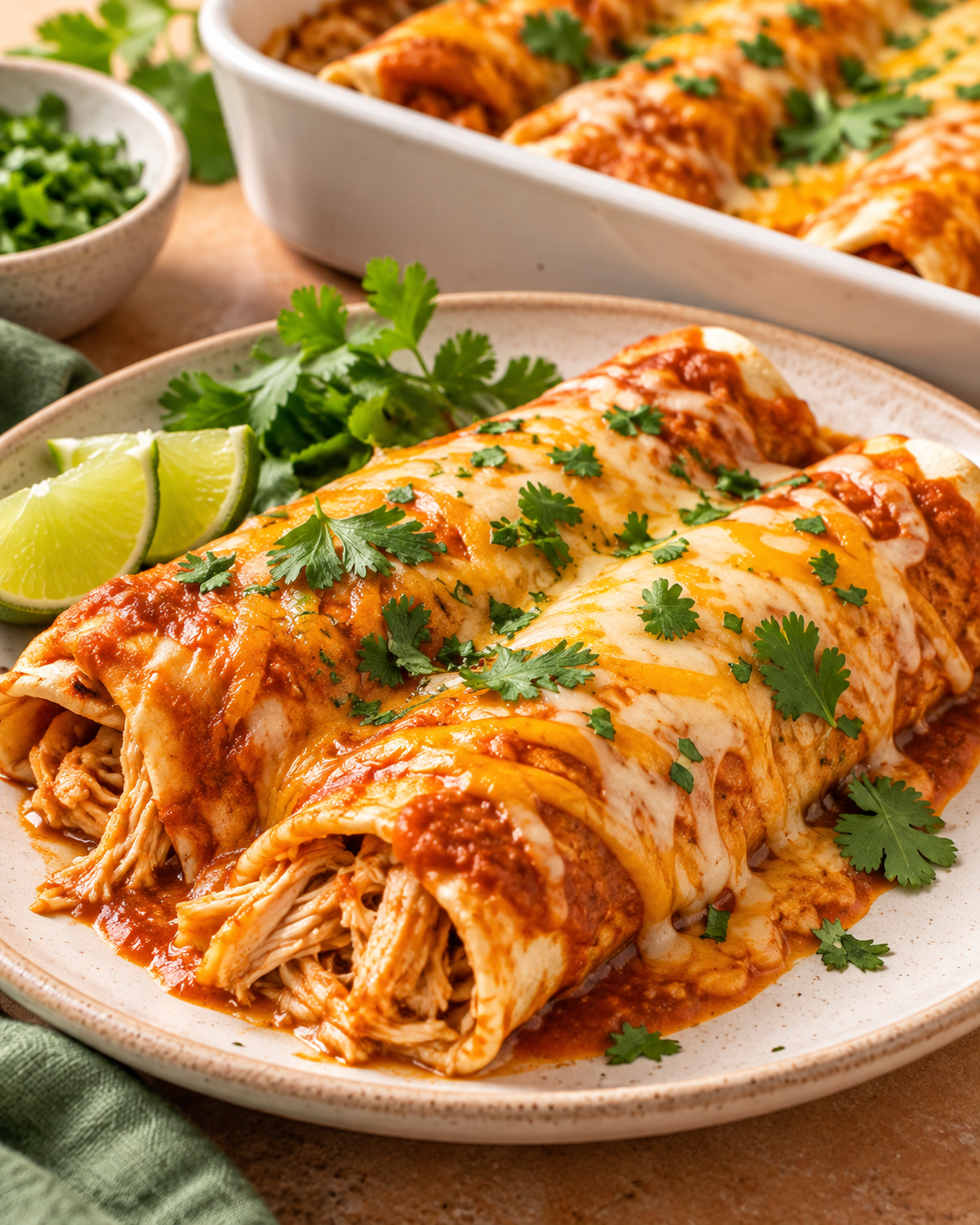 High Protein Chicken Enchiladas (30 minutes, 7 ingredients) alternate