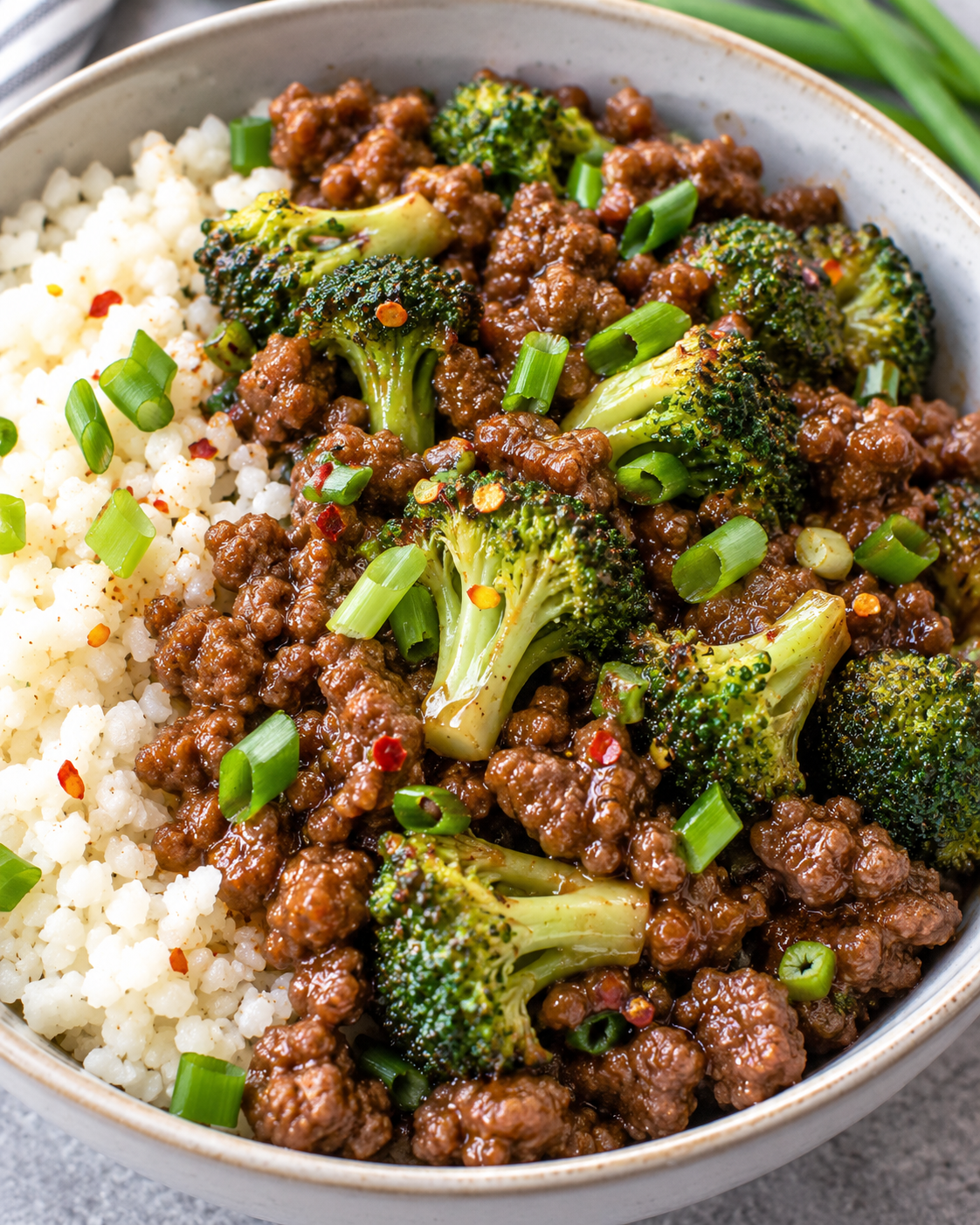 Ground Beef &amp; Broccoli Skillet: Whole30, Paleo, Low Carb, GF texture