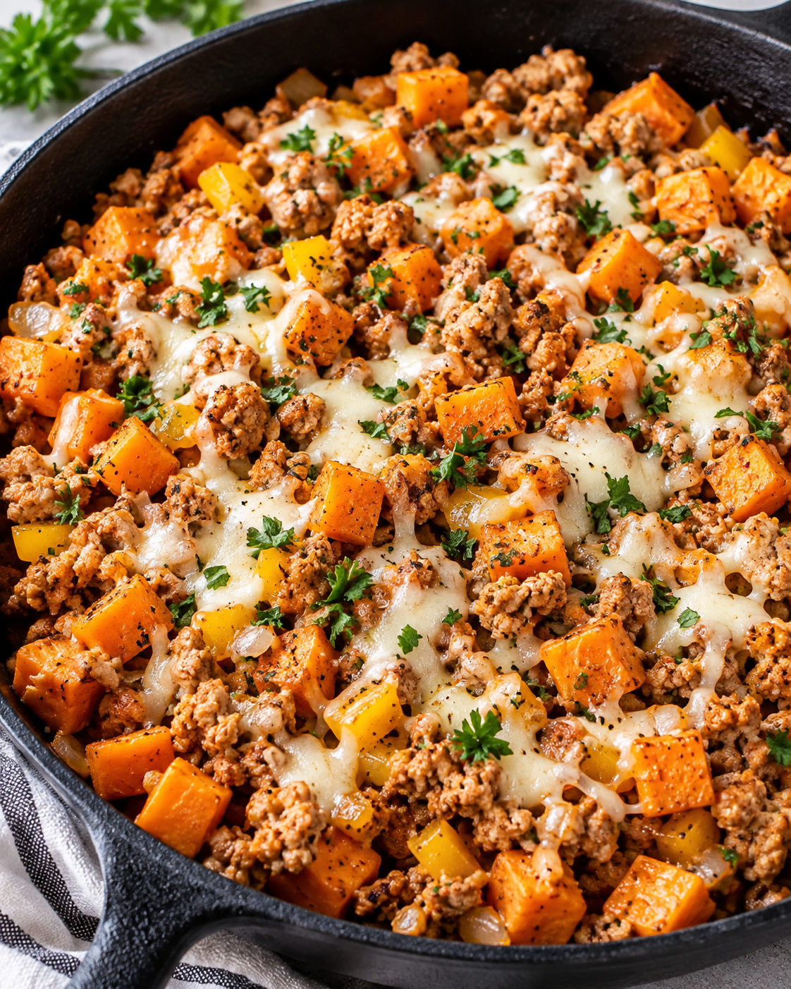 Ground Turkey Sweet Potato Skillet hero