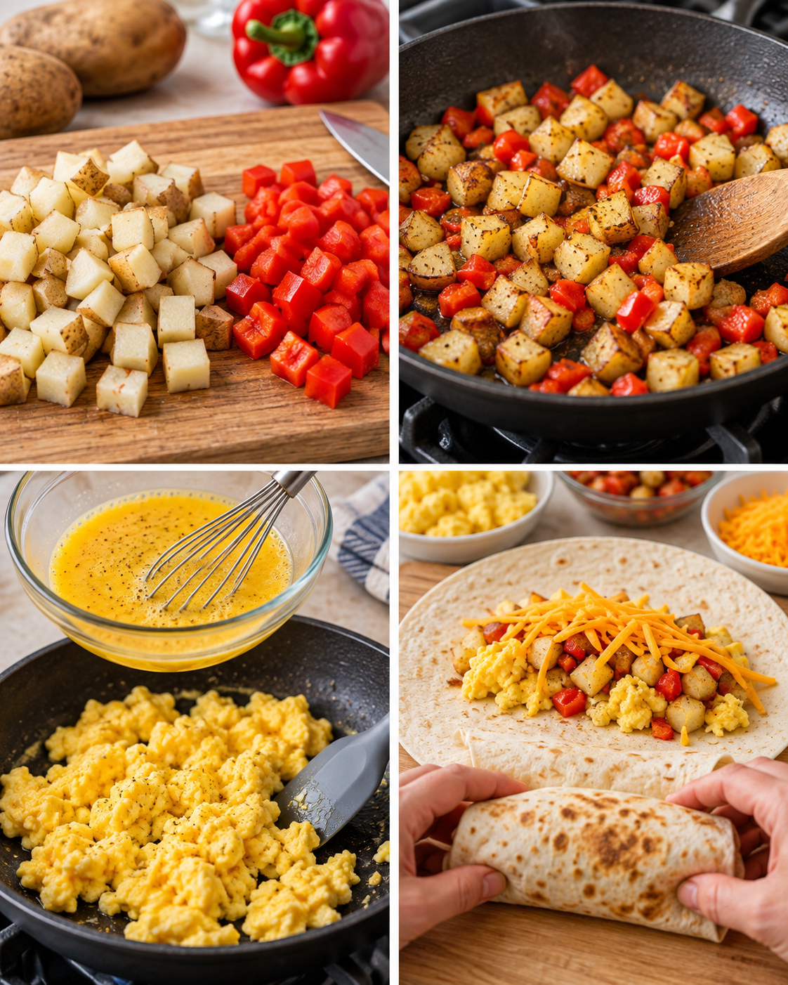 The BEST Freezer Breakfast Burrito Recipe (Delicious High Protein Breakfast Burritos) steps