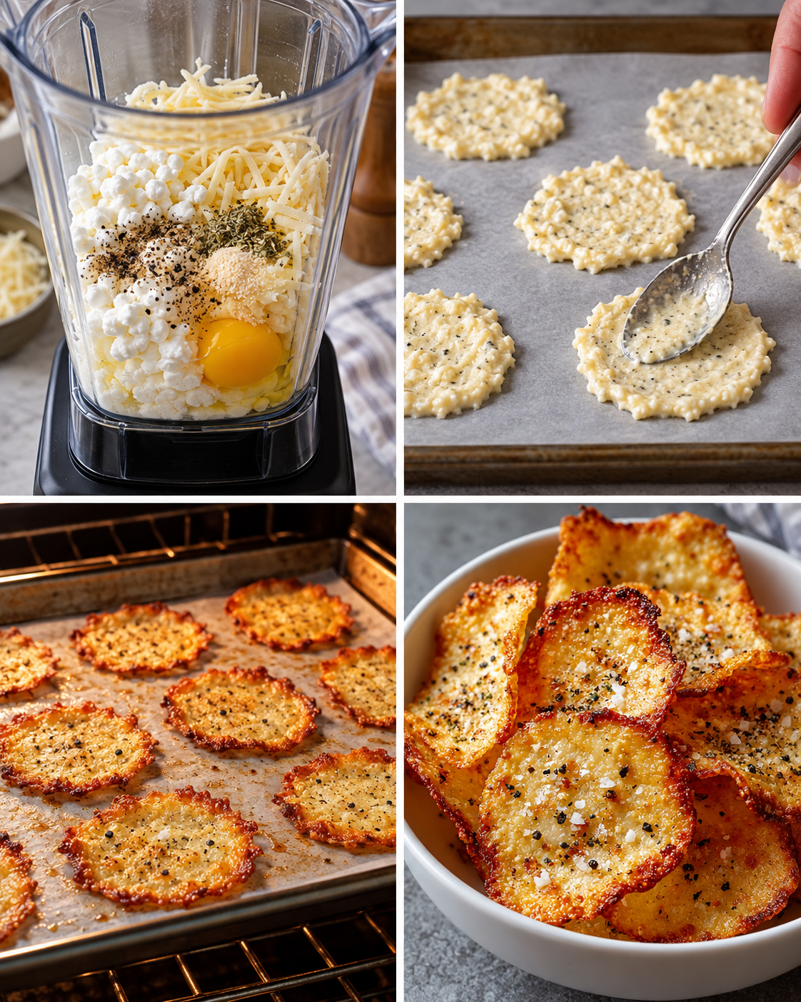Cottage Cheese Chips steps