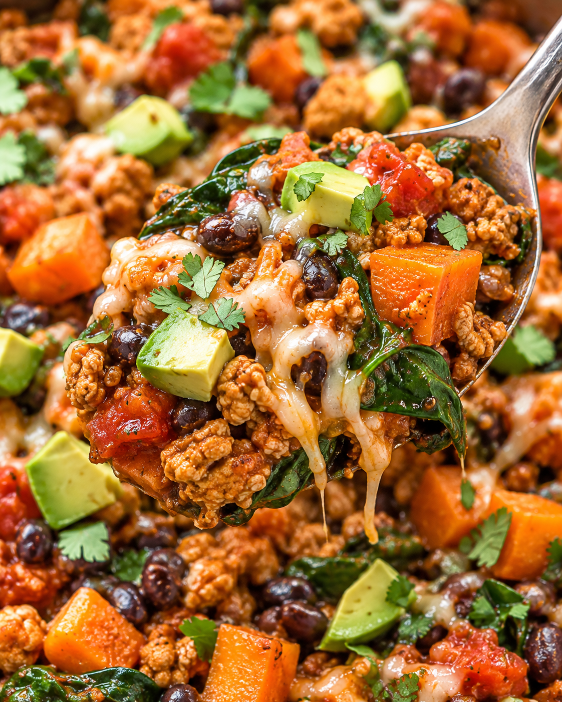 35 Minute Ground Turkey, Sweet Potato Taco Skillet texture
