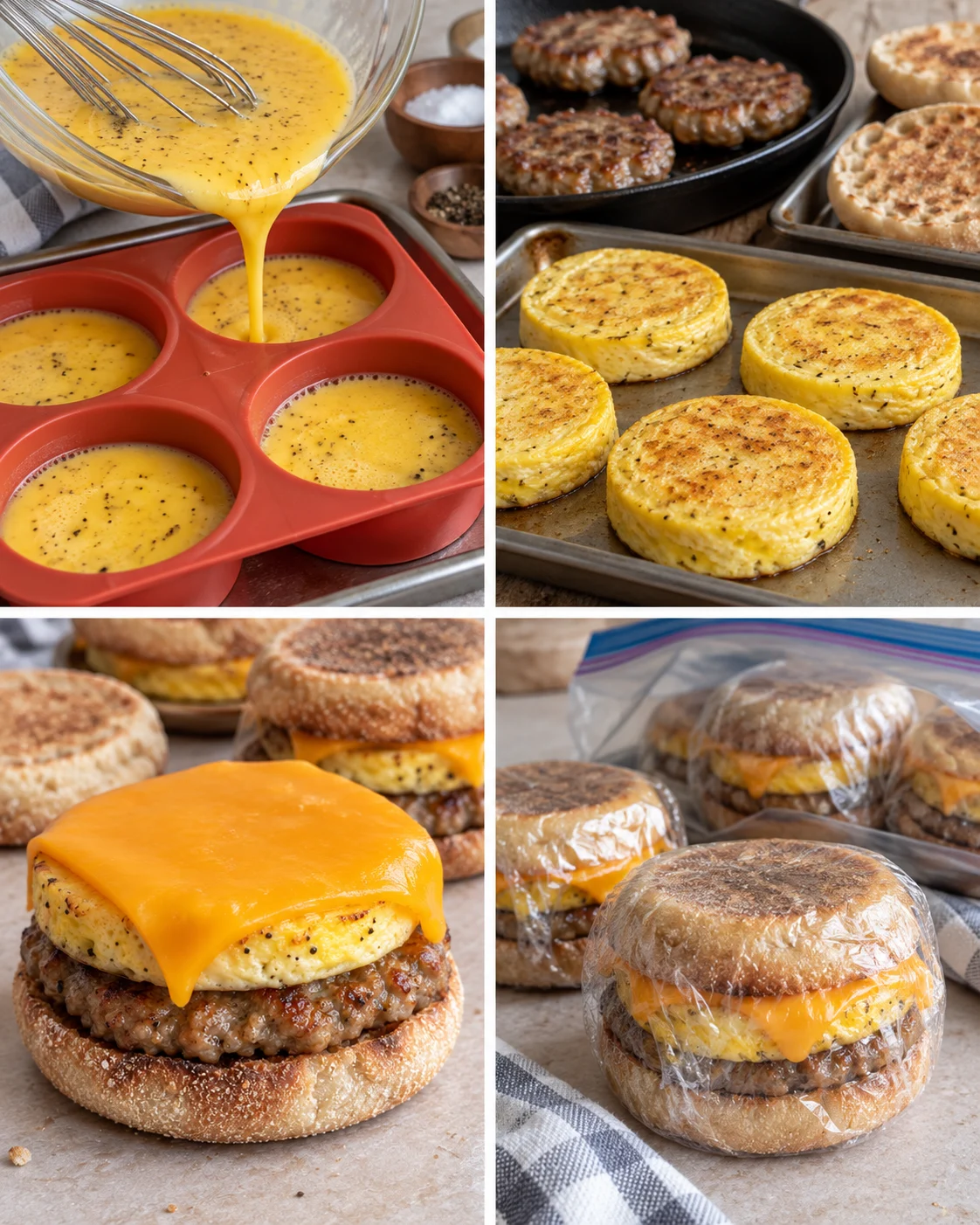 Make Ahead Breakfast Sandwiches steps