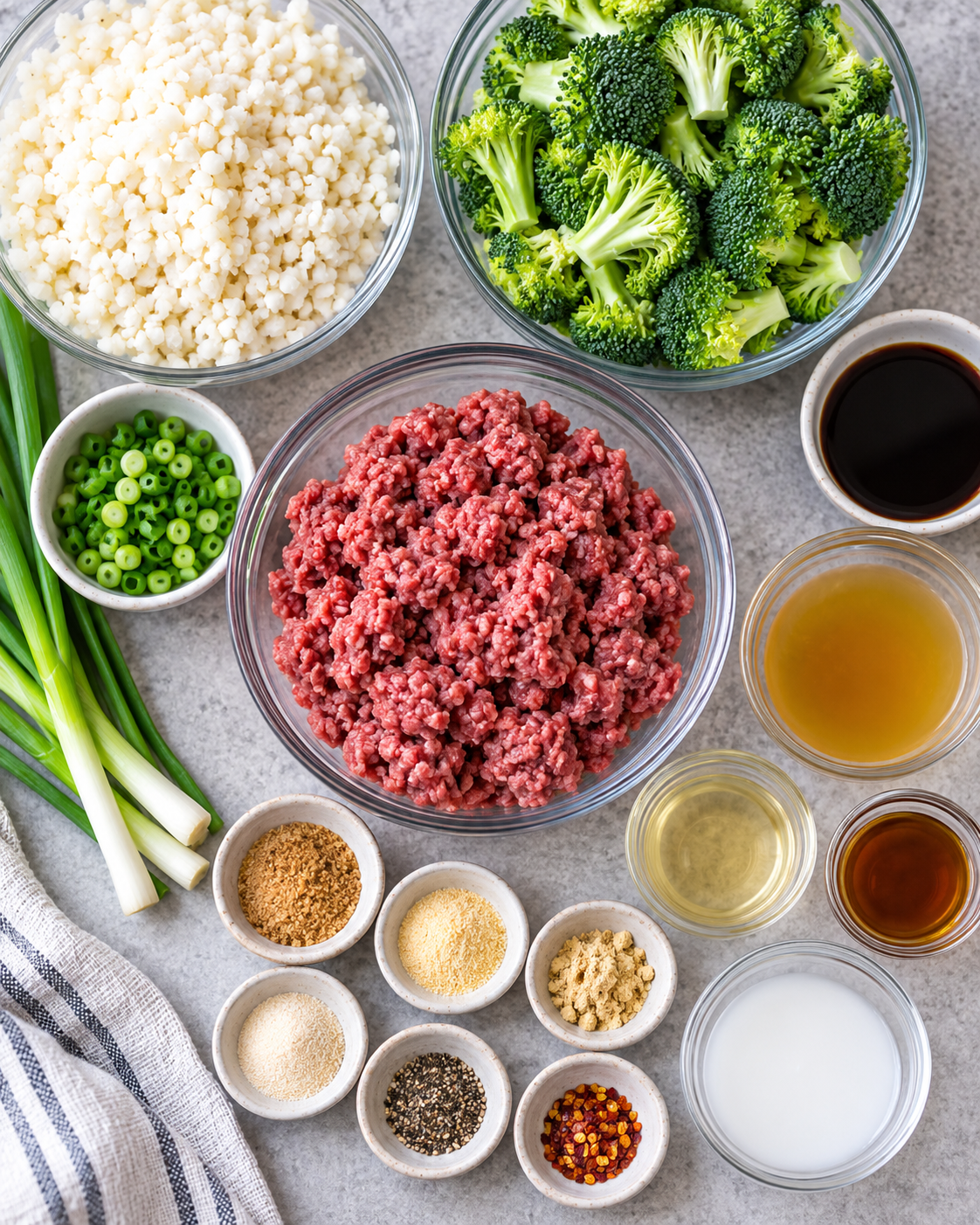 Ground Beef &amp; Broccoli Skillet: Whole30, Paleo, Low Carb, GF ingredients
