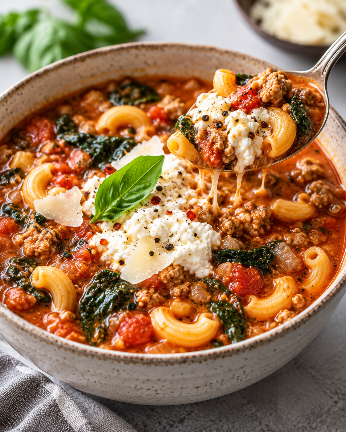 Easy High-Protein Lasagna Soup Recipe (with Gluten-free Option) alternate