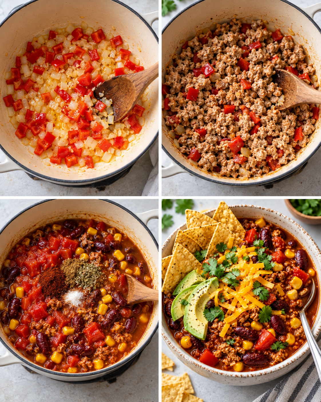 The Best Healthy Turkey Chili steps