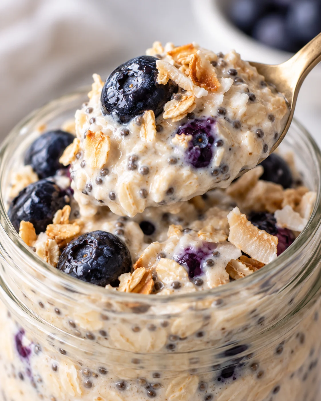 5-Ingredient Blueberry Overnight Oats texture