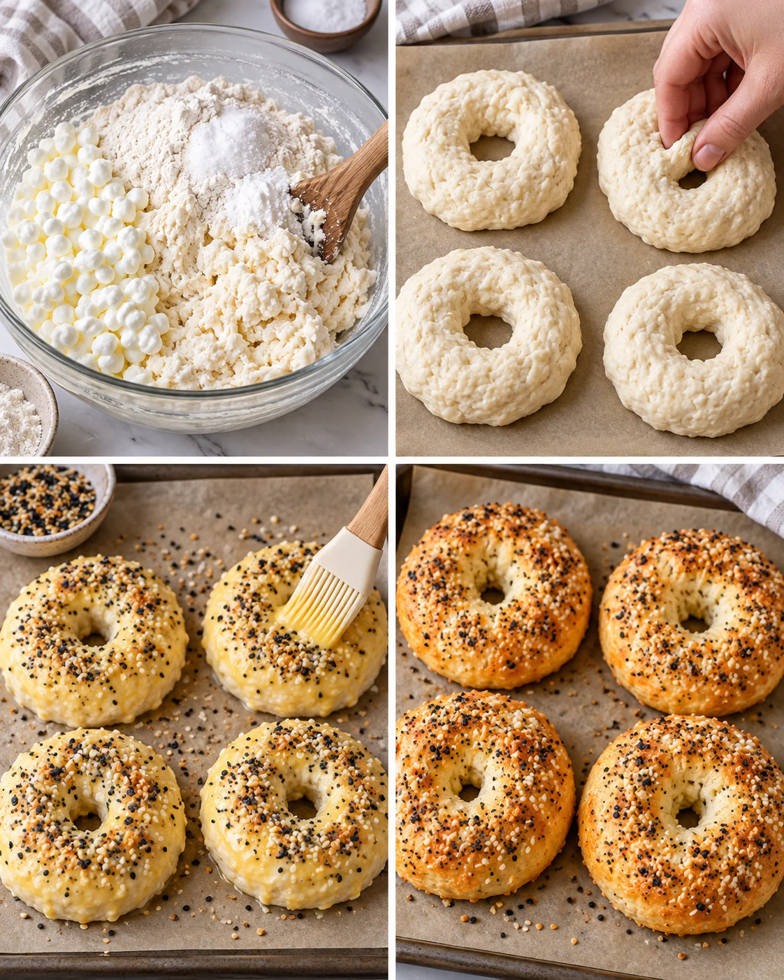 Cottage Cheese Protein Bagels steps