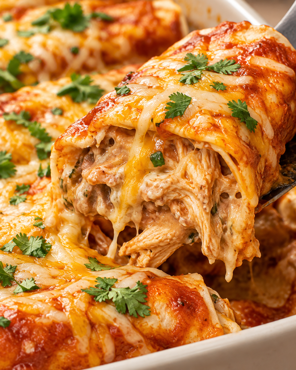 High Protein Chicken Enchiladas (30 minutes, 7 ingredients) texture