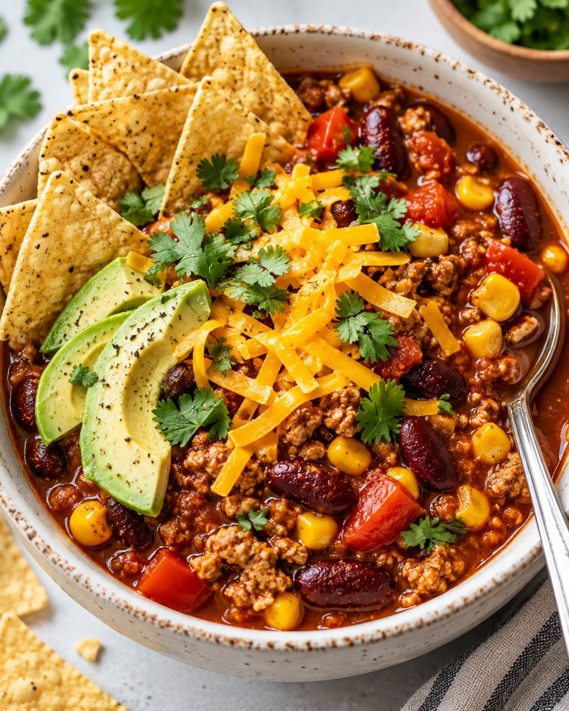 The Best Healthy Turkey Chili hero