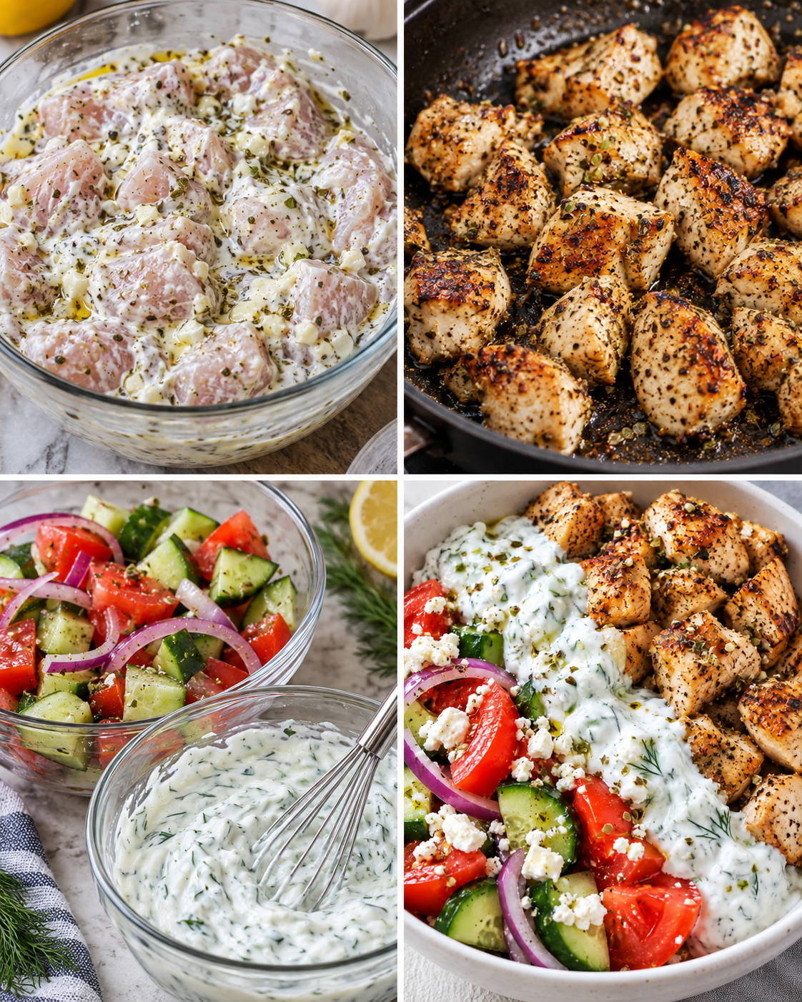Low Carb Greek Chicken Bowls steps