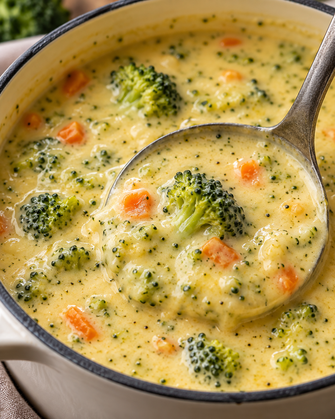 High Protein Broccoli Cheddar Soup hero