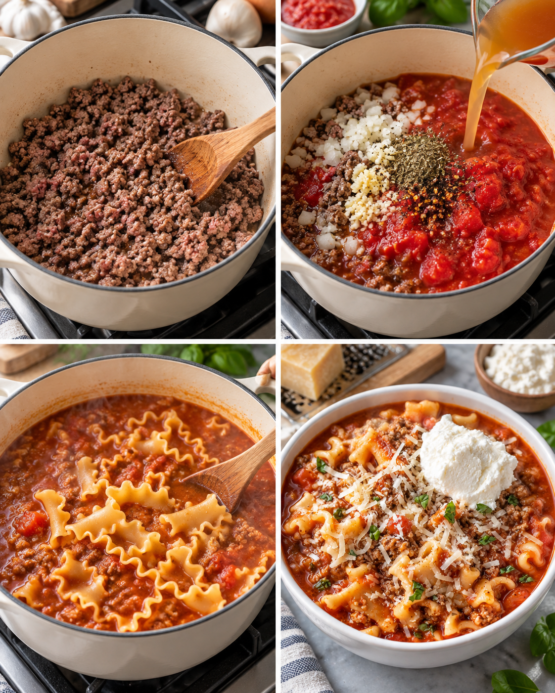 Best Lasagna Soup Recipe steps