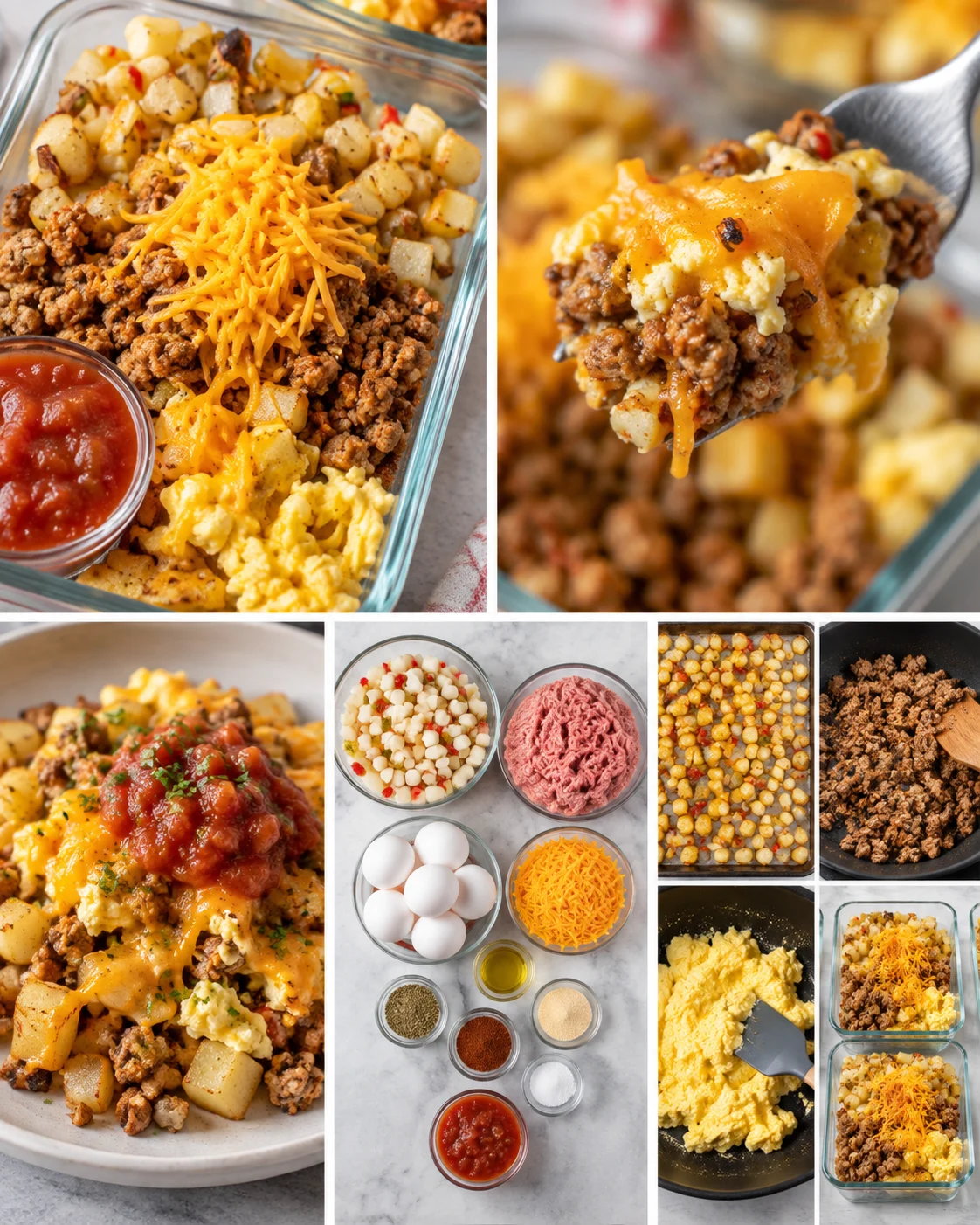 Tex Mex Turkey Scramble - Meal Prep steps