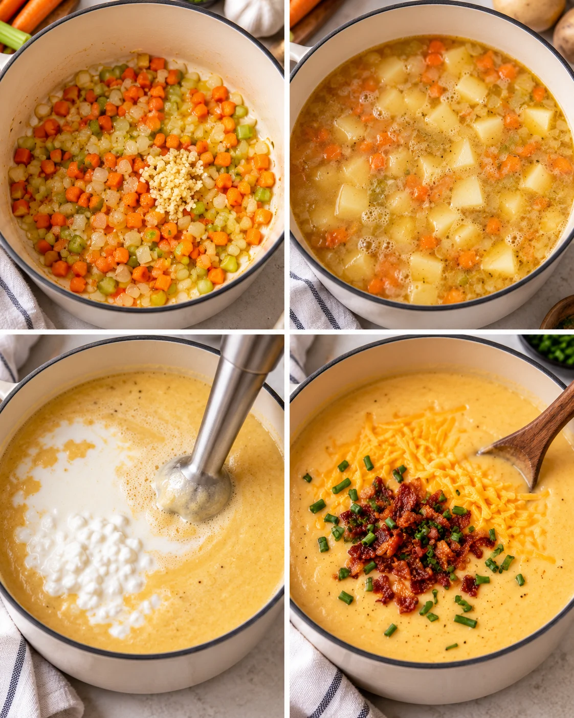 Protein Cream of Potato Soup steps