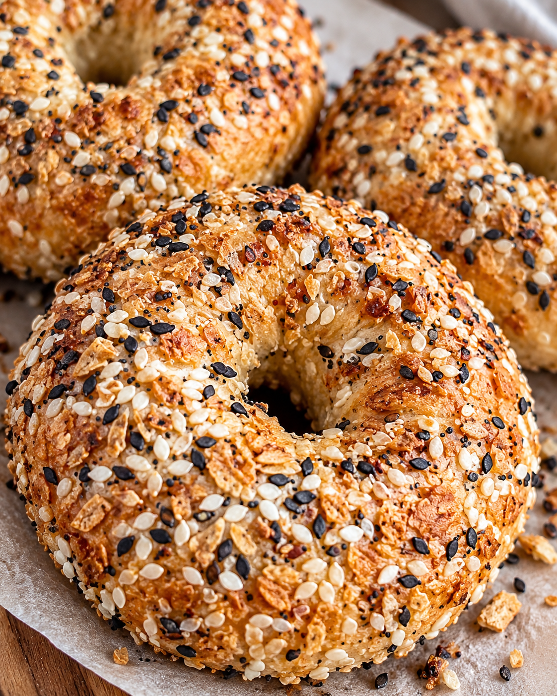 Protein Bagels with Cottage Cheese hero