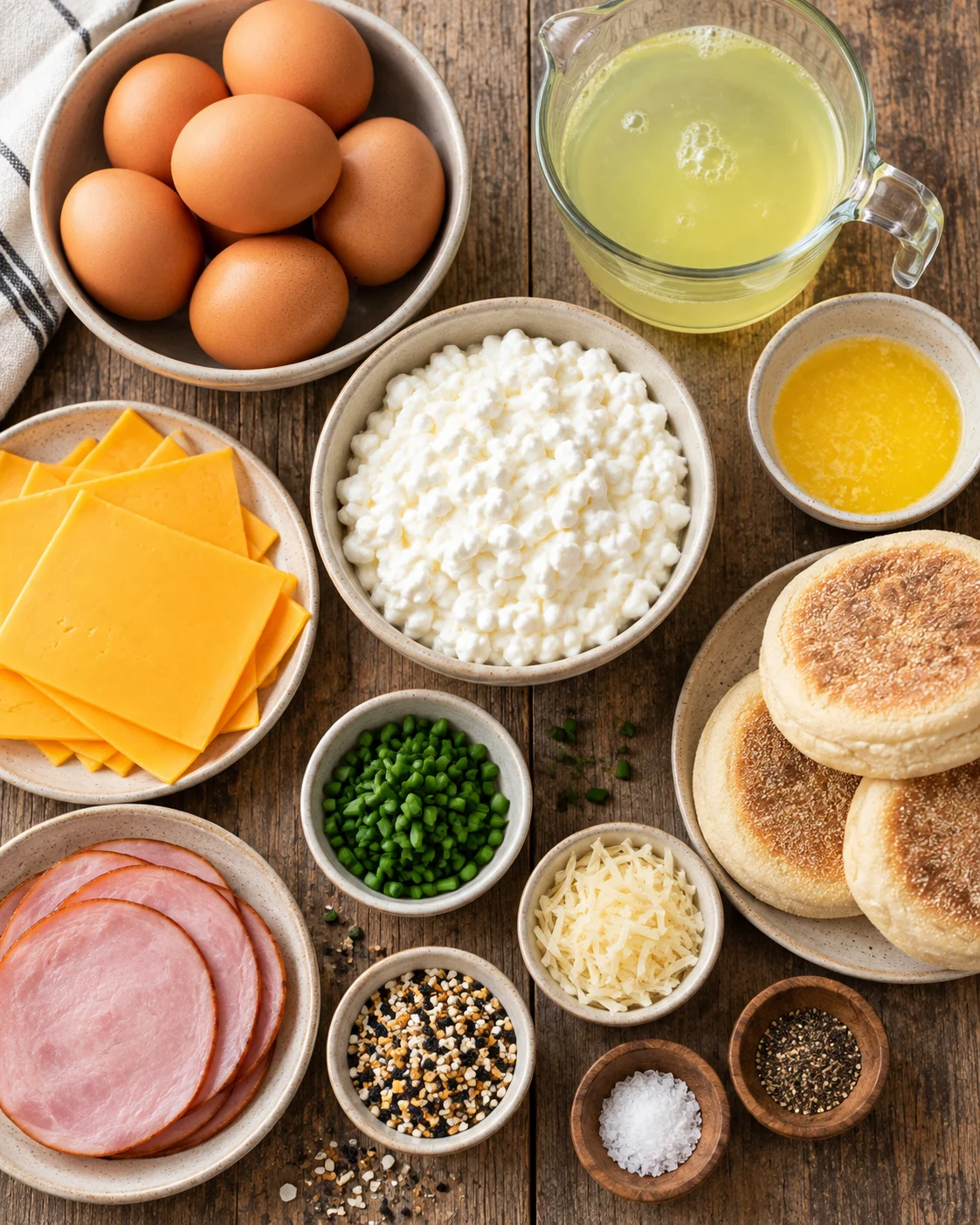 High Protein Cottage Cheese Sheet Pan Scrambled Eggs (14g Protein) ingredients