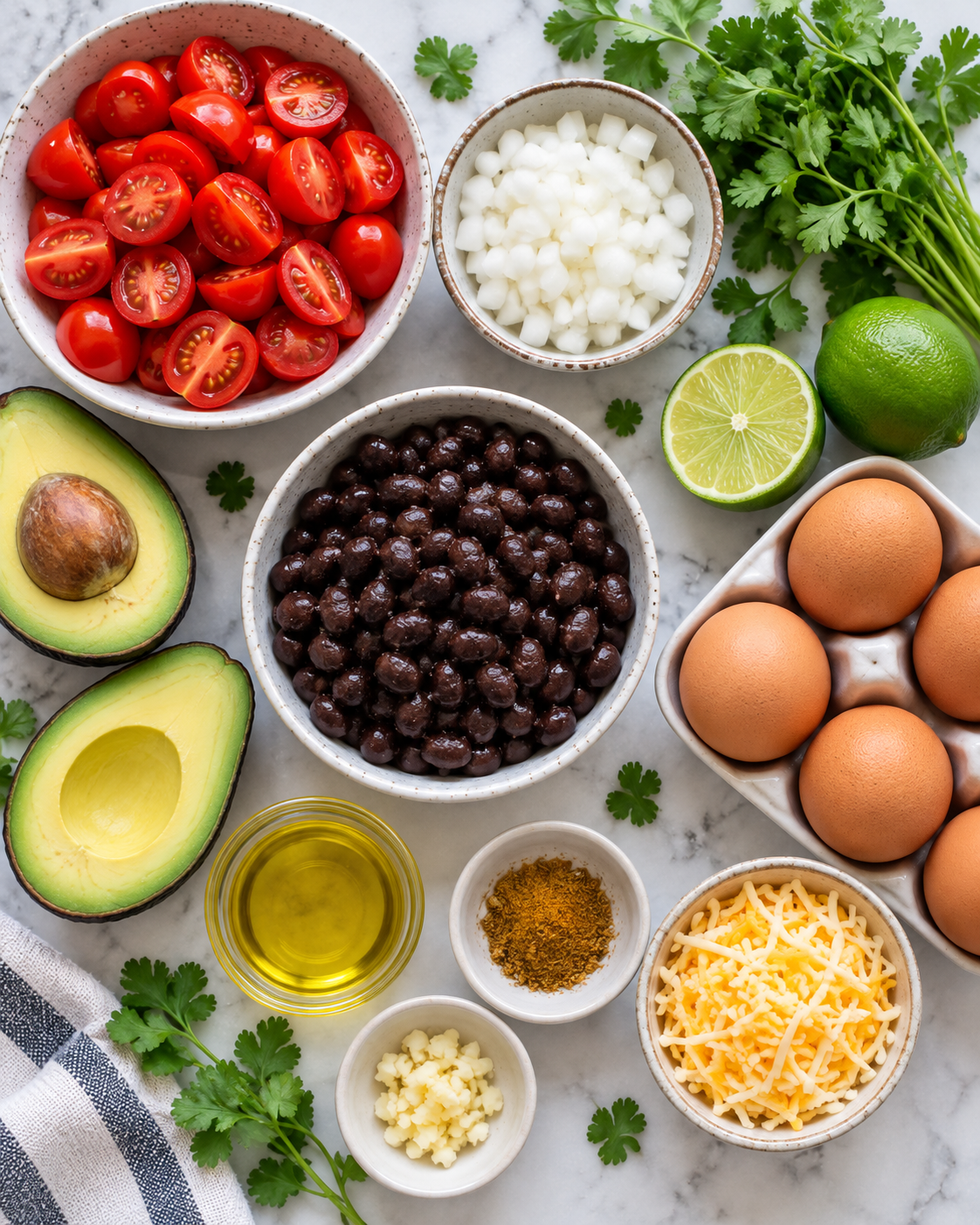 Tex-Mex Breakfast Bowls ingredients