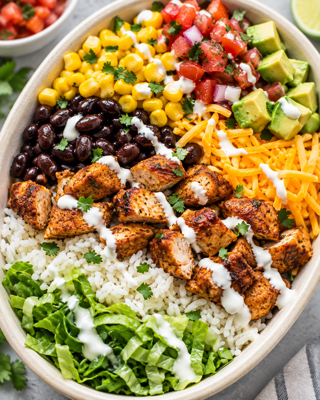 Chipotle Chicken Burrito Bowls hero