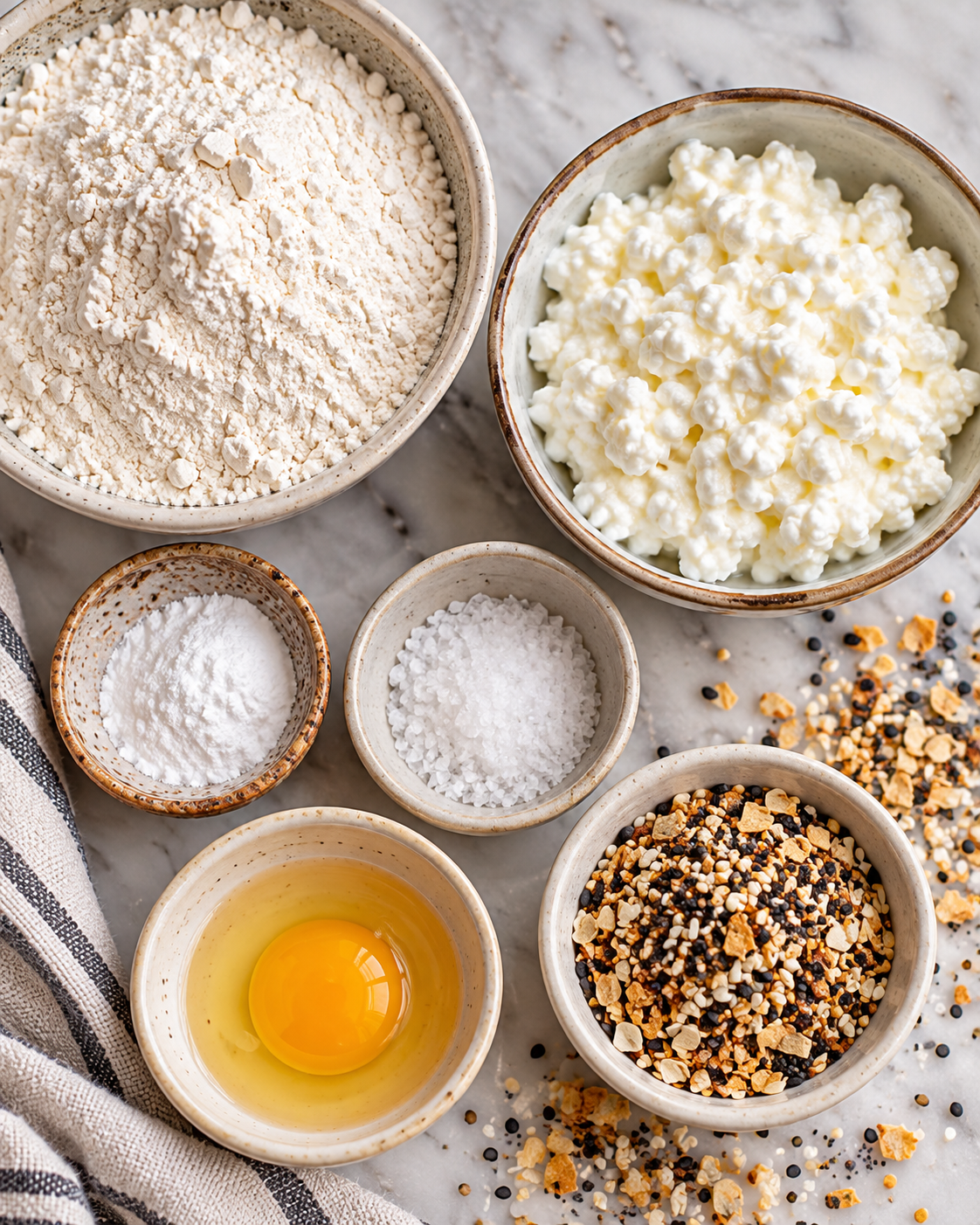 Protein Bagels with Cottage Cheese ingredients