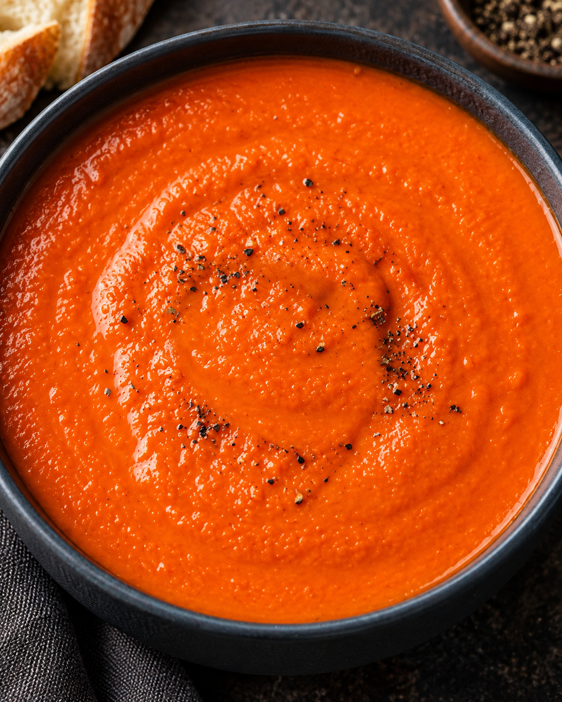 3-Ingredient Tomato Lentil Soup {vegan, high-protein, oil-free} hero