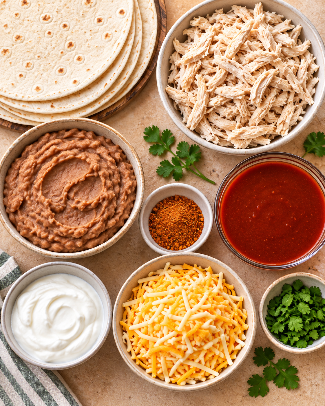 High Protein Chicken Enchiladas (30 minutes, 7 ingredients) ingredients