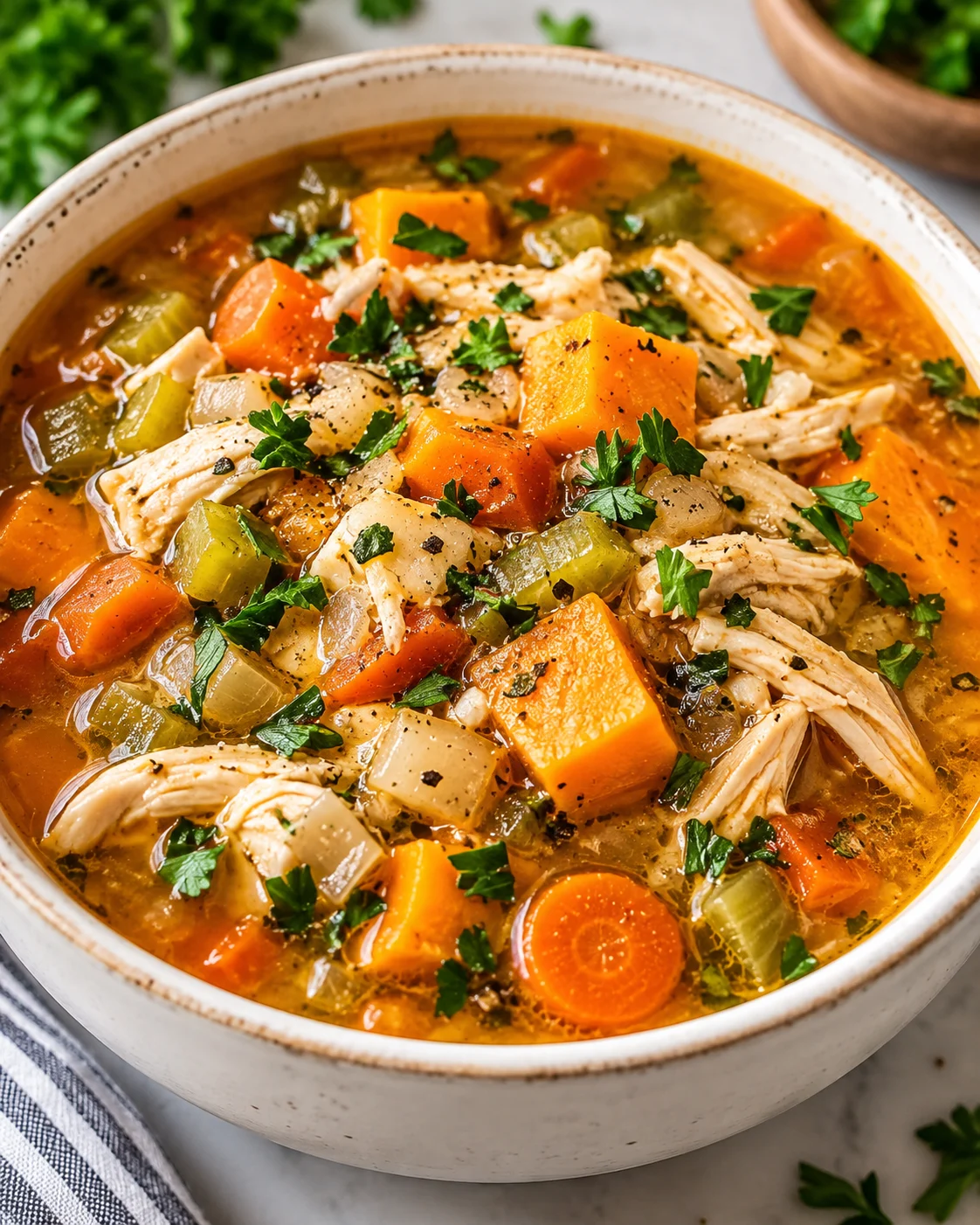 Sweet Potato Chicken Soup texture