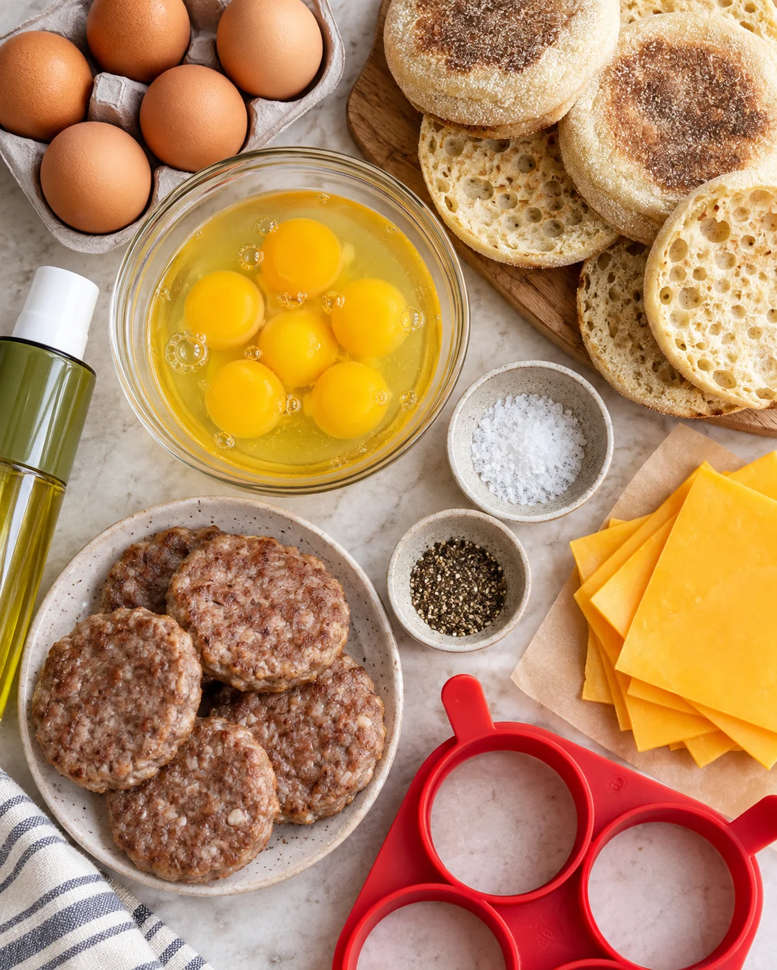 Make Ahead Breakfast Sandwiches ingredients