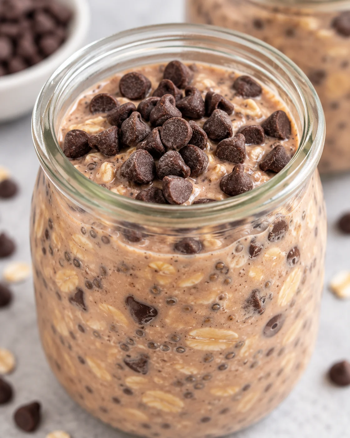 Chocolate Protein Overnight Oats hero