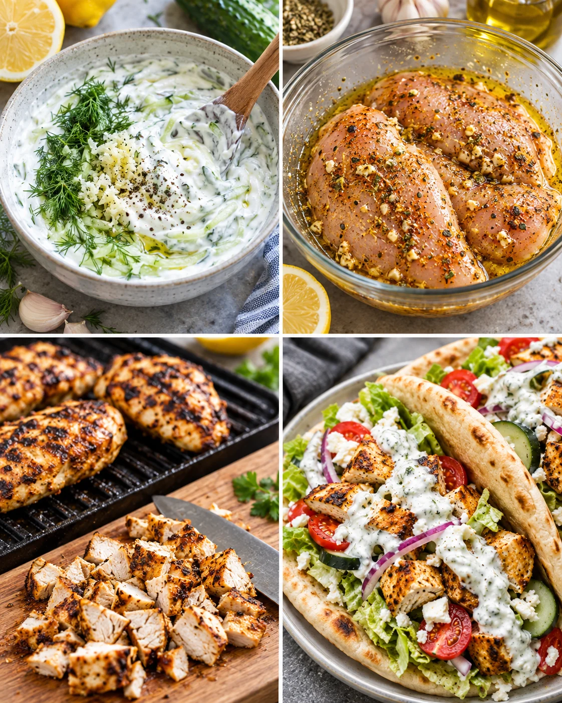 Chicken Gyros steps