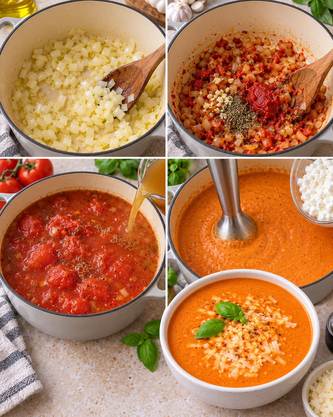 High Protein Tomato Soup steps