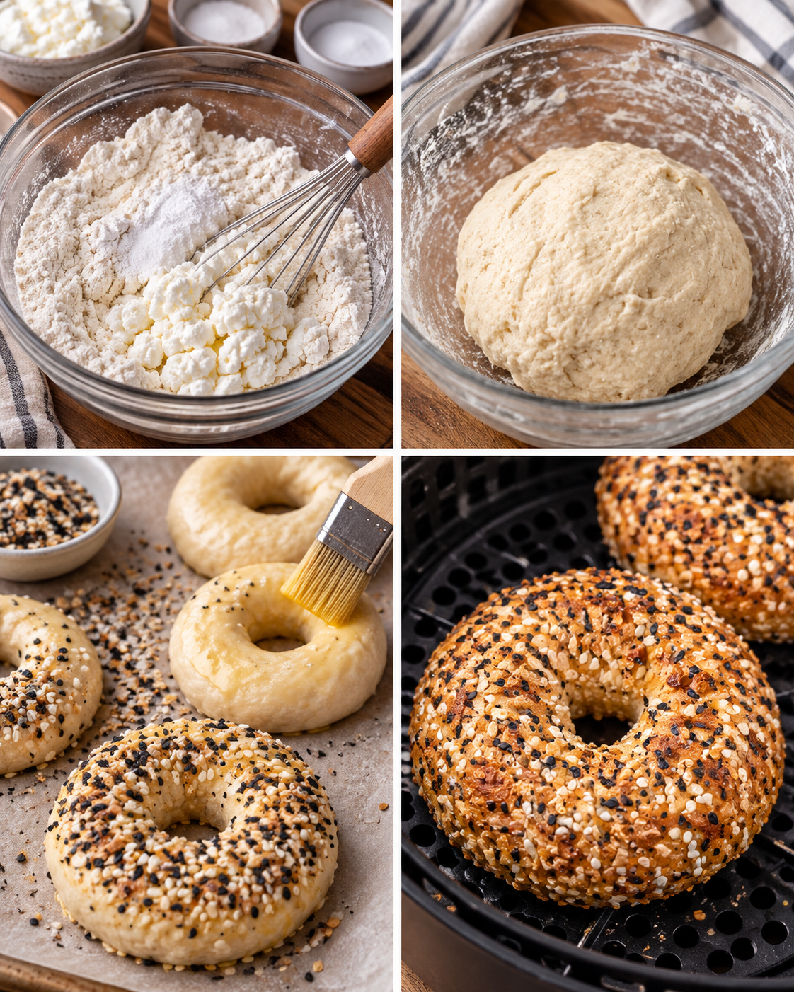 Protein Bagels with Cottage Cheese steps