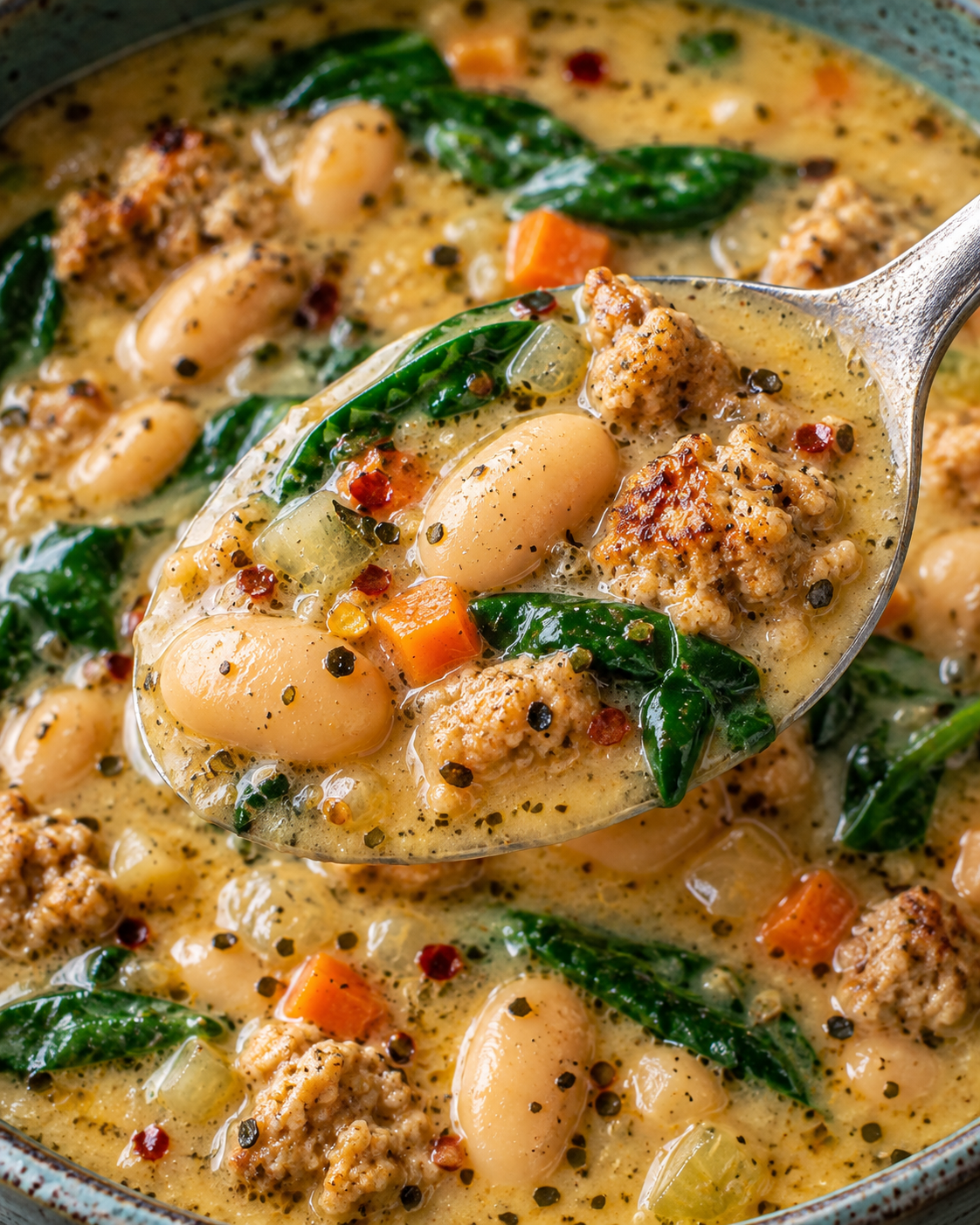 Creamy Tuscan White Bean Soup (High Protein) texture