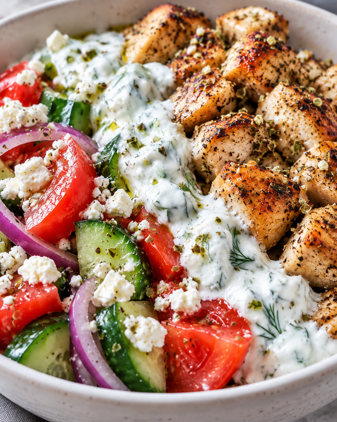 Low Carb Greek Chicken Bowls alternate