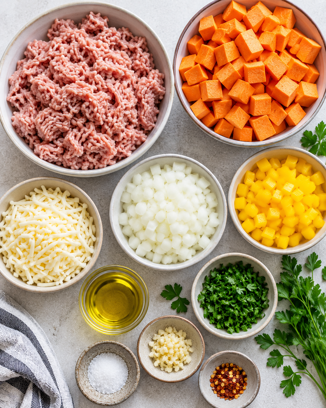 Ground Turkey Sweet Potato Skillet ingredients