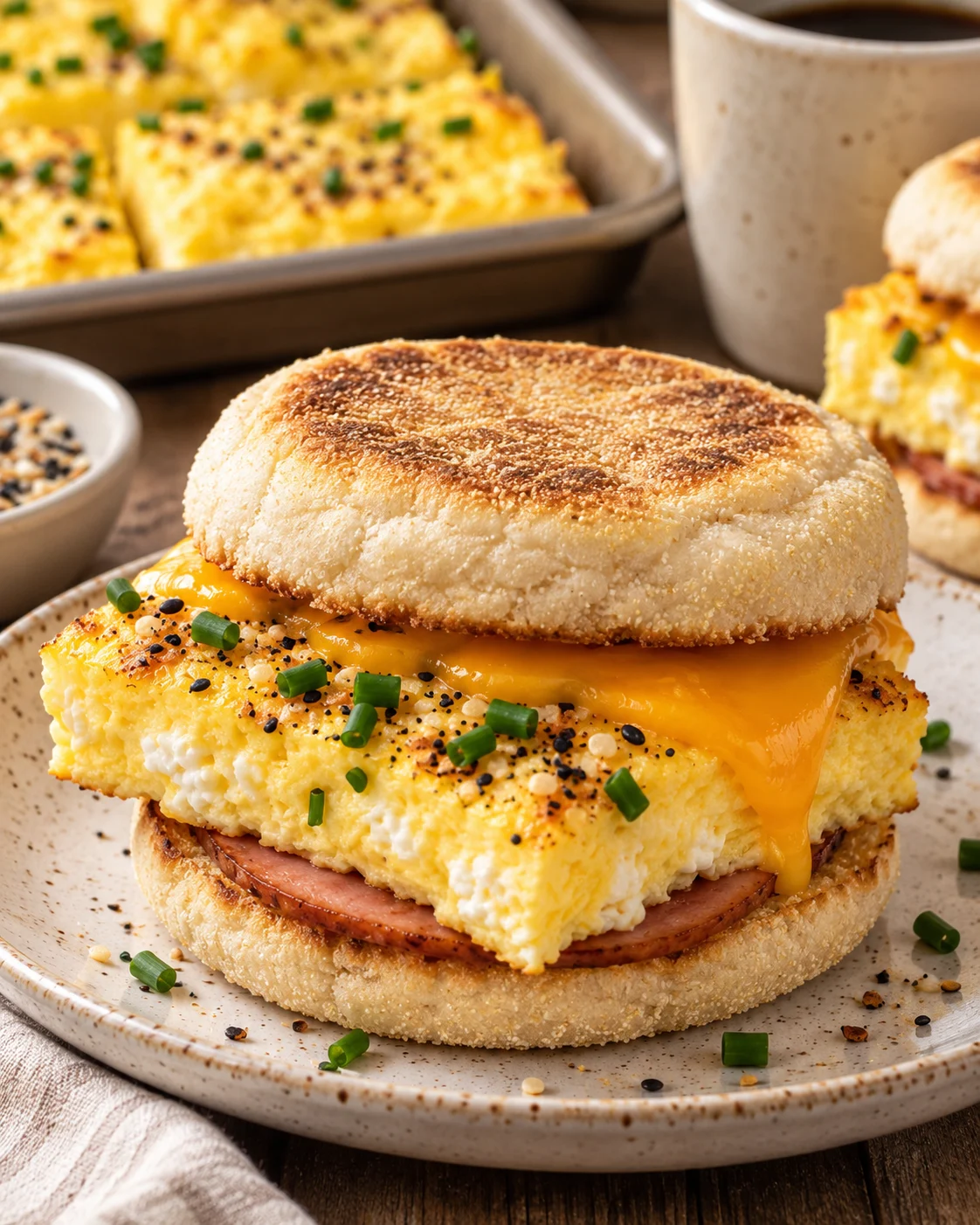 High Protein Cottage Cheese Sheet Pan Scrambled Eggs (14g Protein) alternate